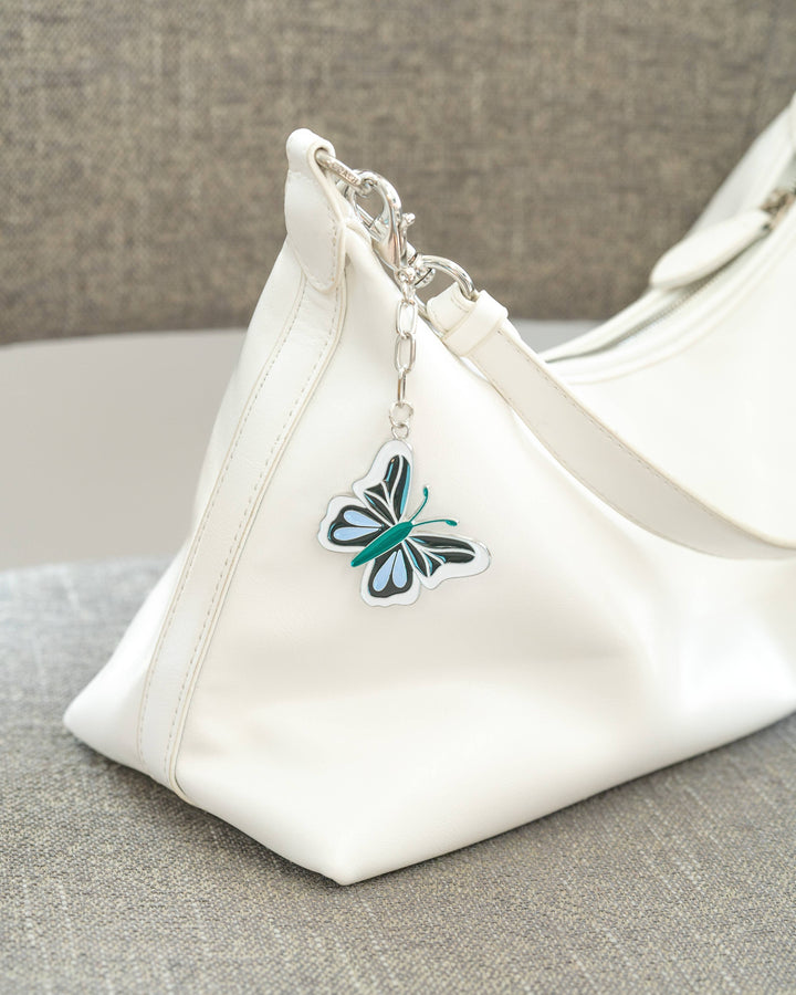 Enamel Bag Charm - Butterfly