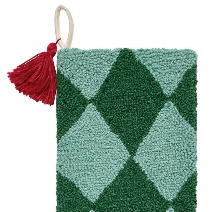 Argyle Green Stocking