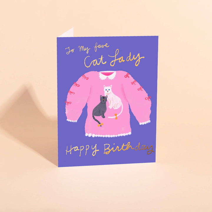 Cat Lady Birthday Card