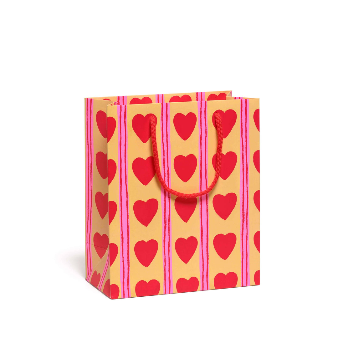 Medium Heart Stripes Gift Bag