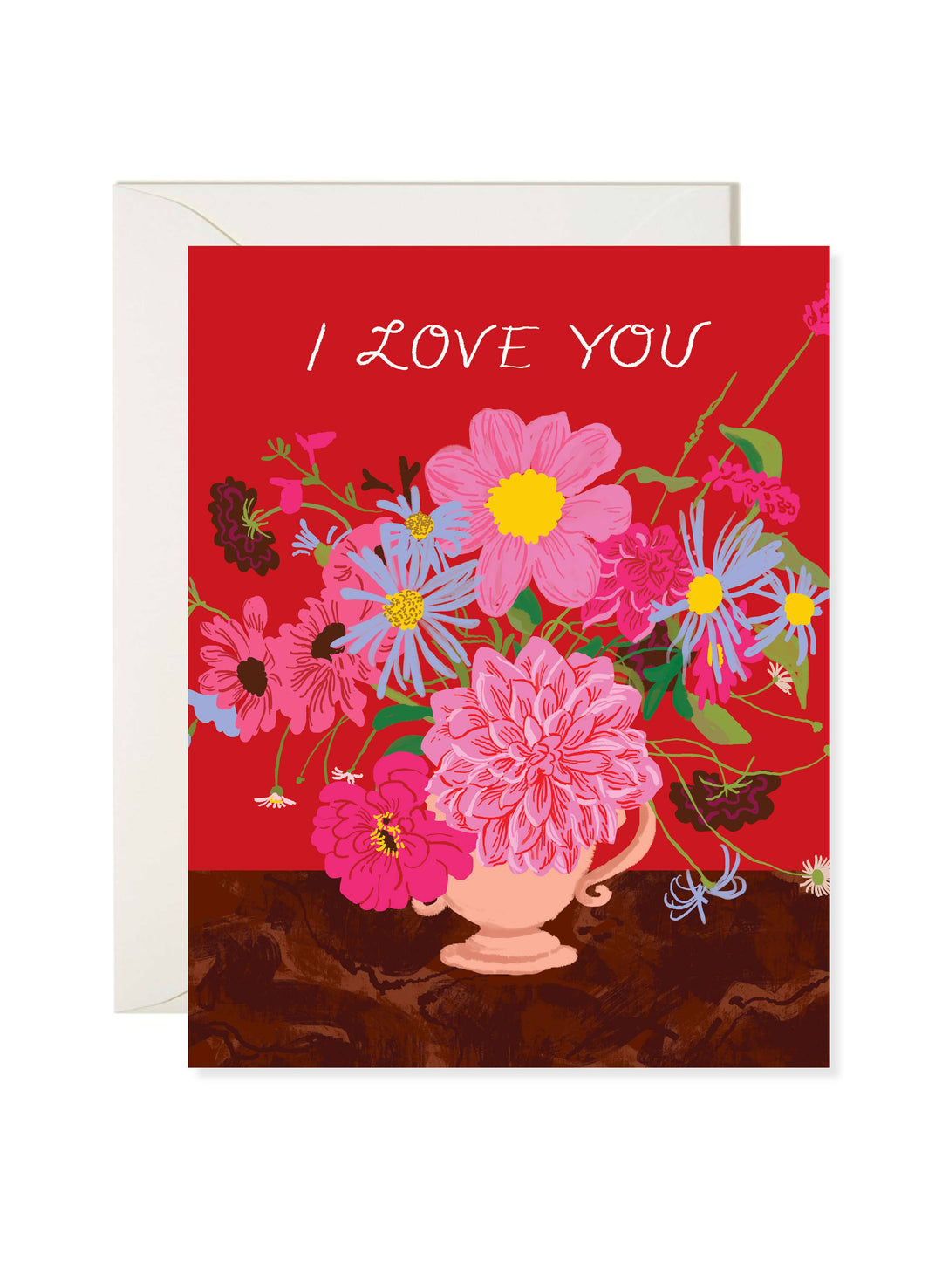 I Love You Dahlia Card