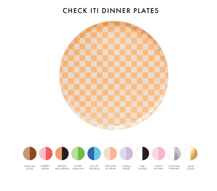 Cherry Crush Checkered Dinner Plates