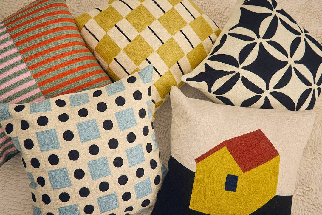Rivet Embroidered Pillow