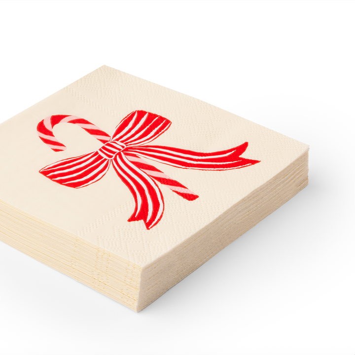 Peppermint Bow Cocktail Napkins