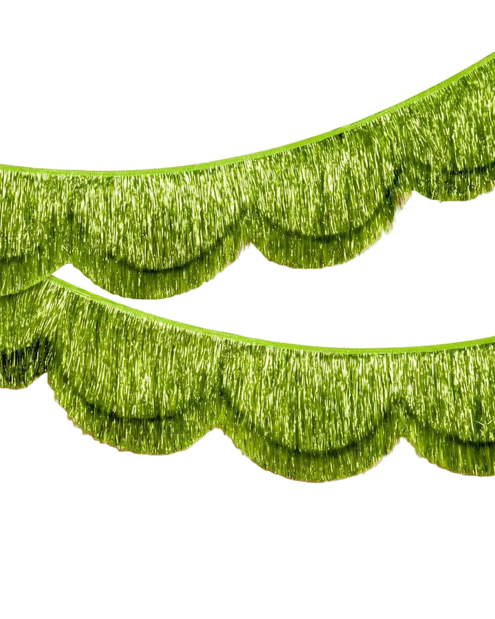 Lime Scallop Fringe Banner