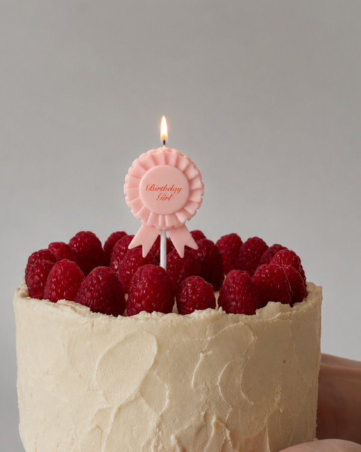 Birthday Girl Rosette Candle