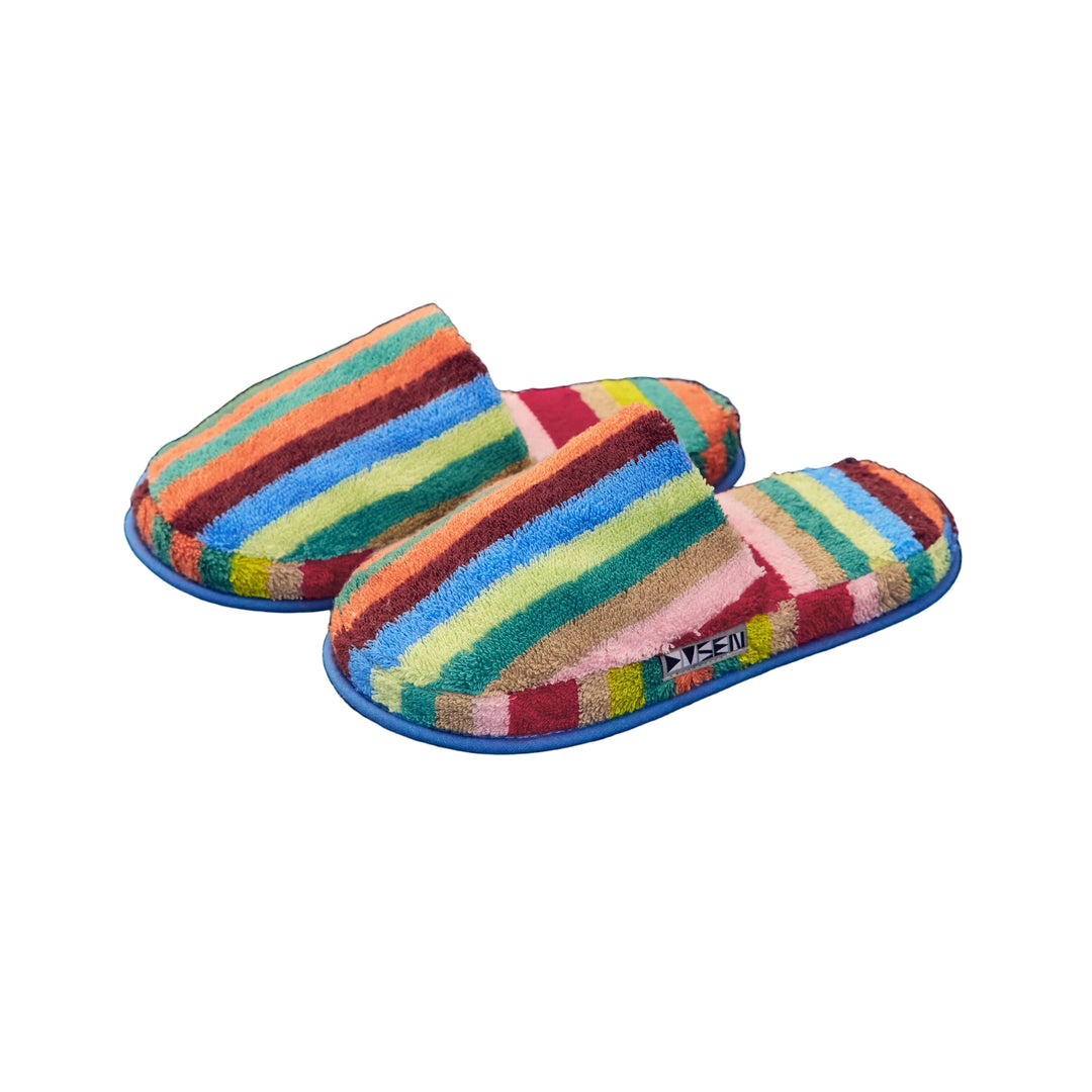 Butterfly Stripe Terry Slippers