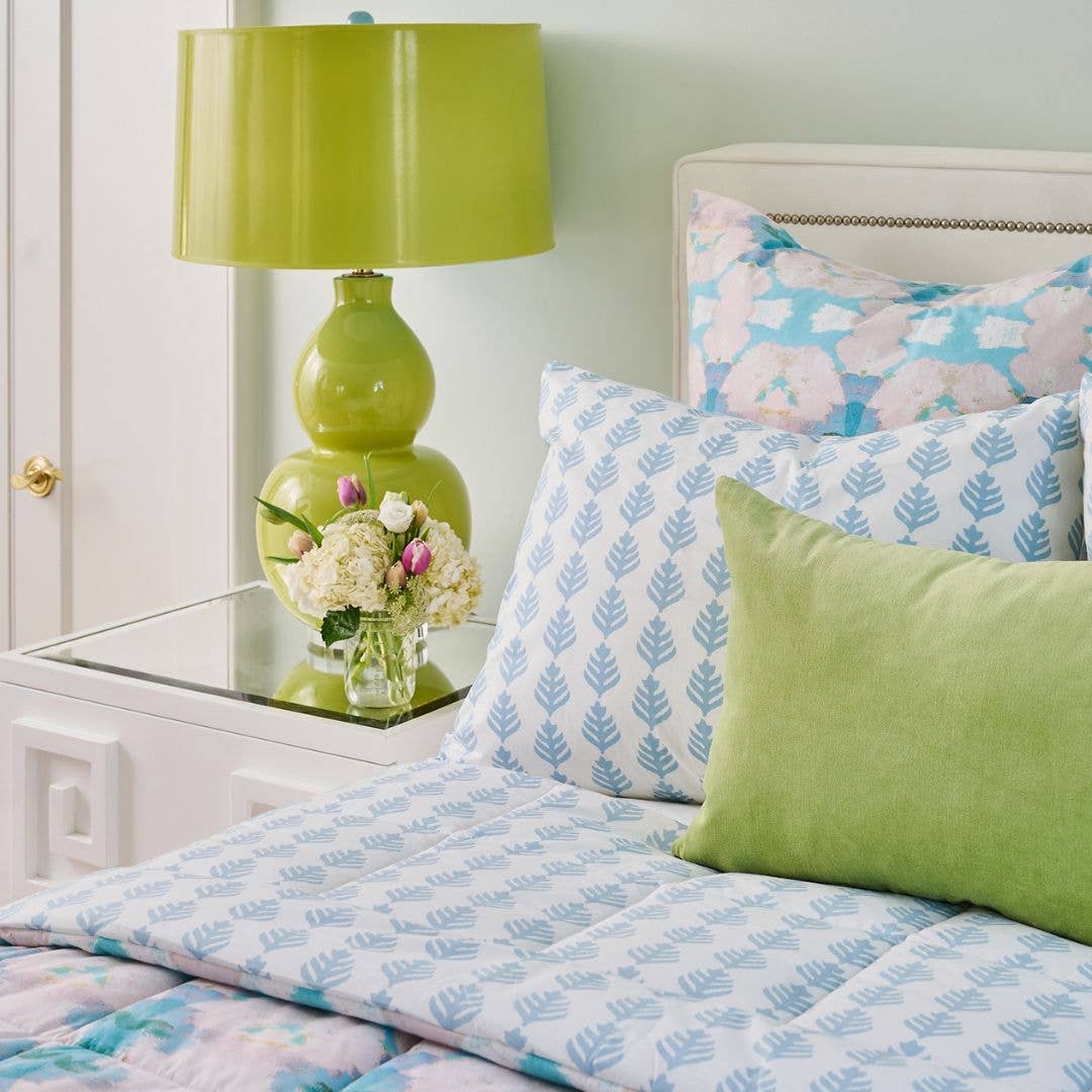 Green Solid Velvet Pillow