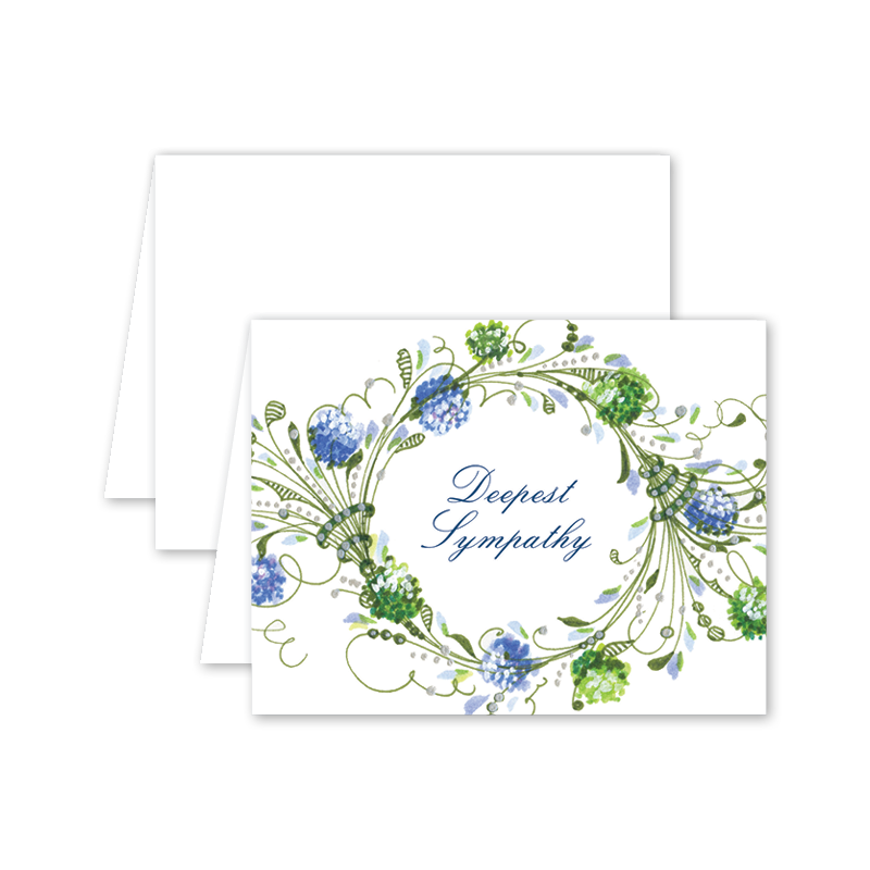 Hydrangea Wreath Sympathy Card