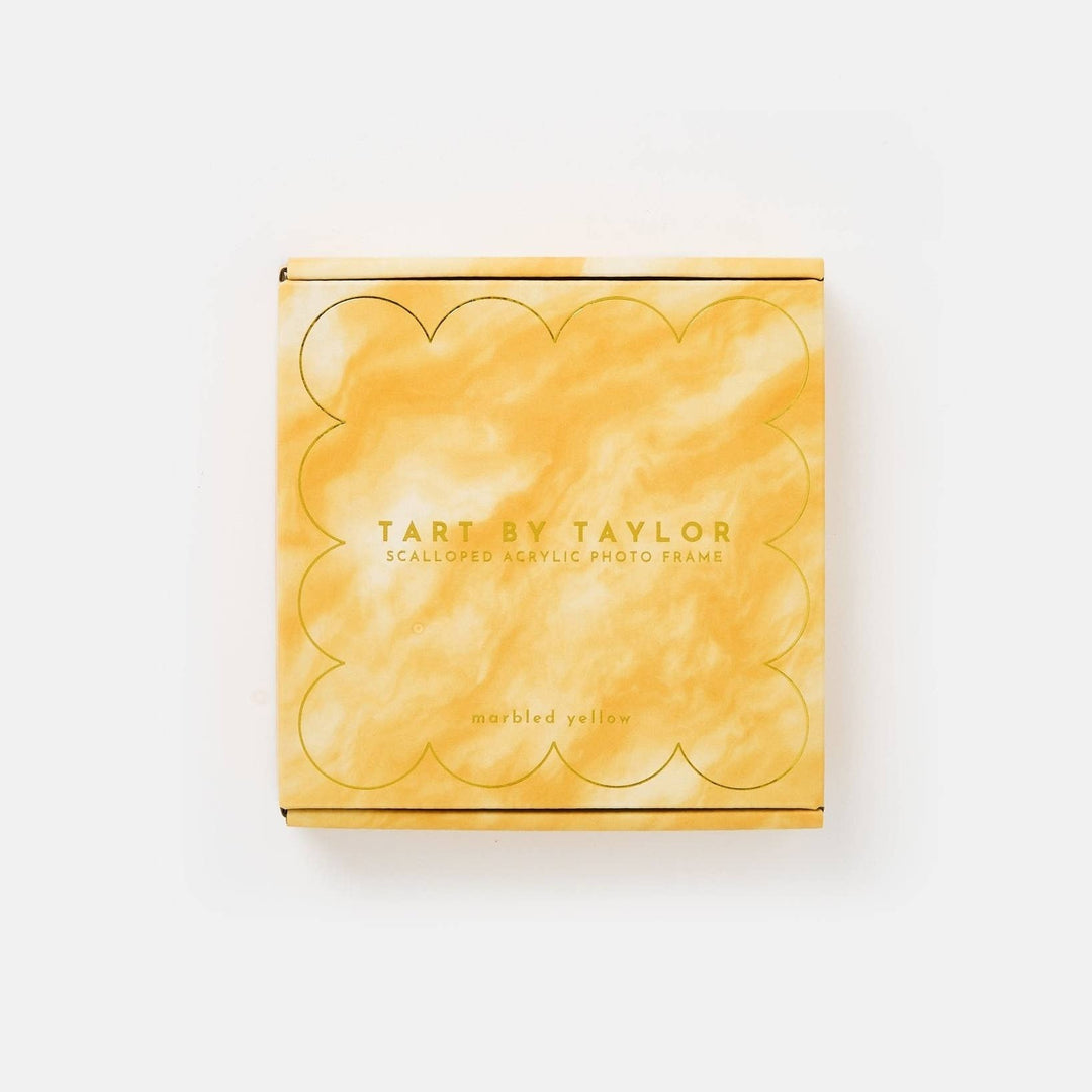 Yellow Marbled Mini Acrylic Picture Frame