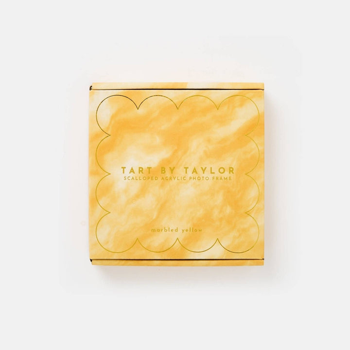 Yellow Marbled Mini Acrylic Picture Frame