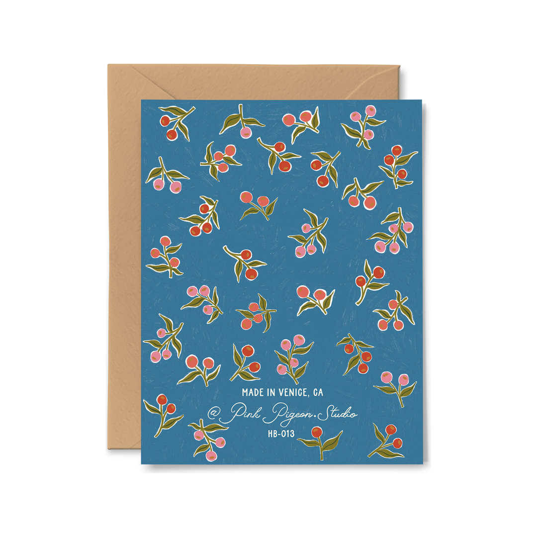 Blue Dahlia Birthday Card