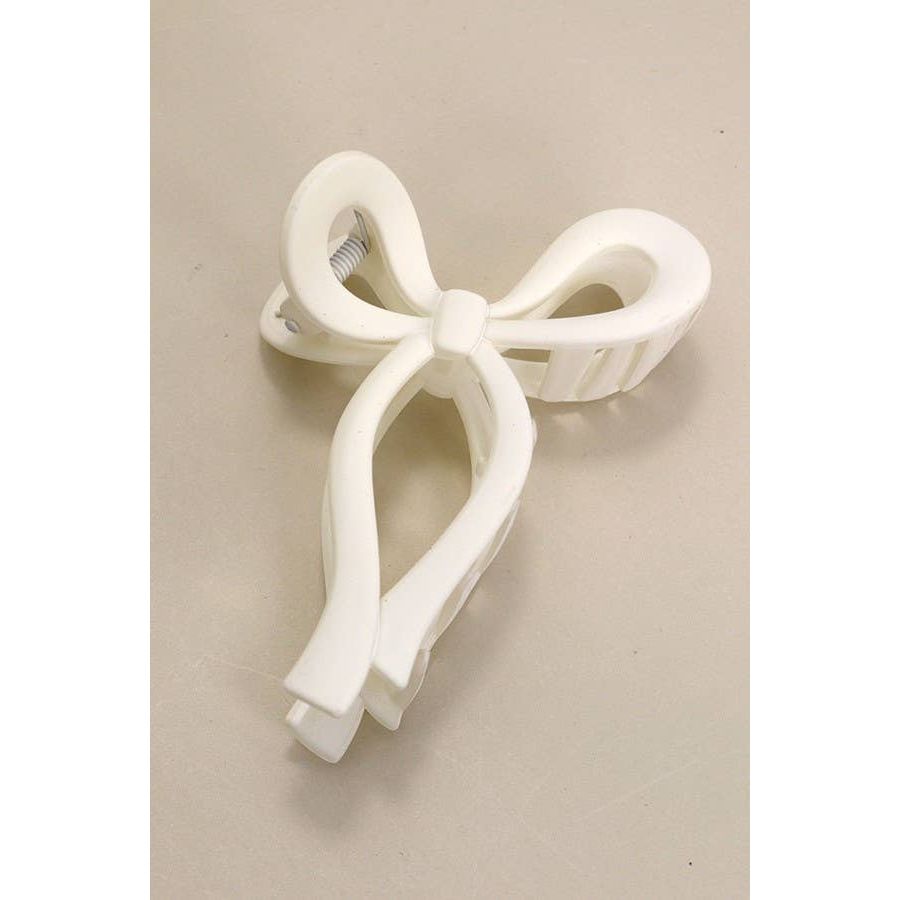 Red Matte Bow Clip