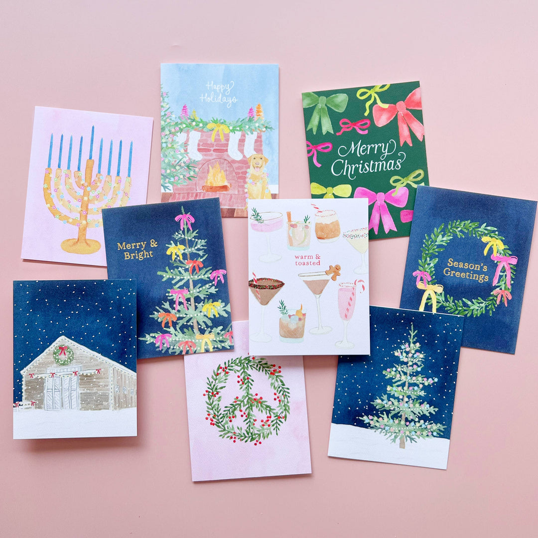 Whimsical Merry & Bright Holiday Card