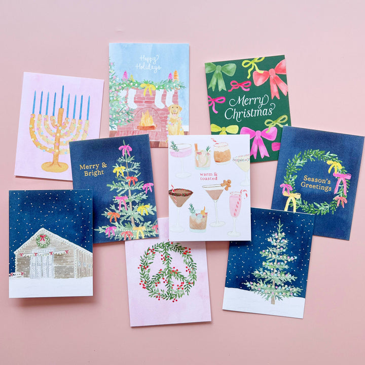 Whimsical Merry & Bright Holiday Card