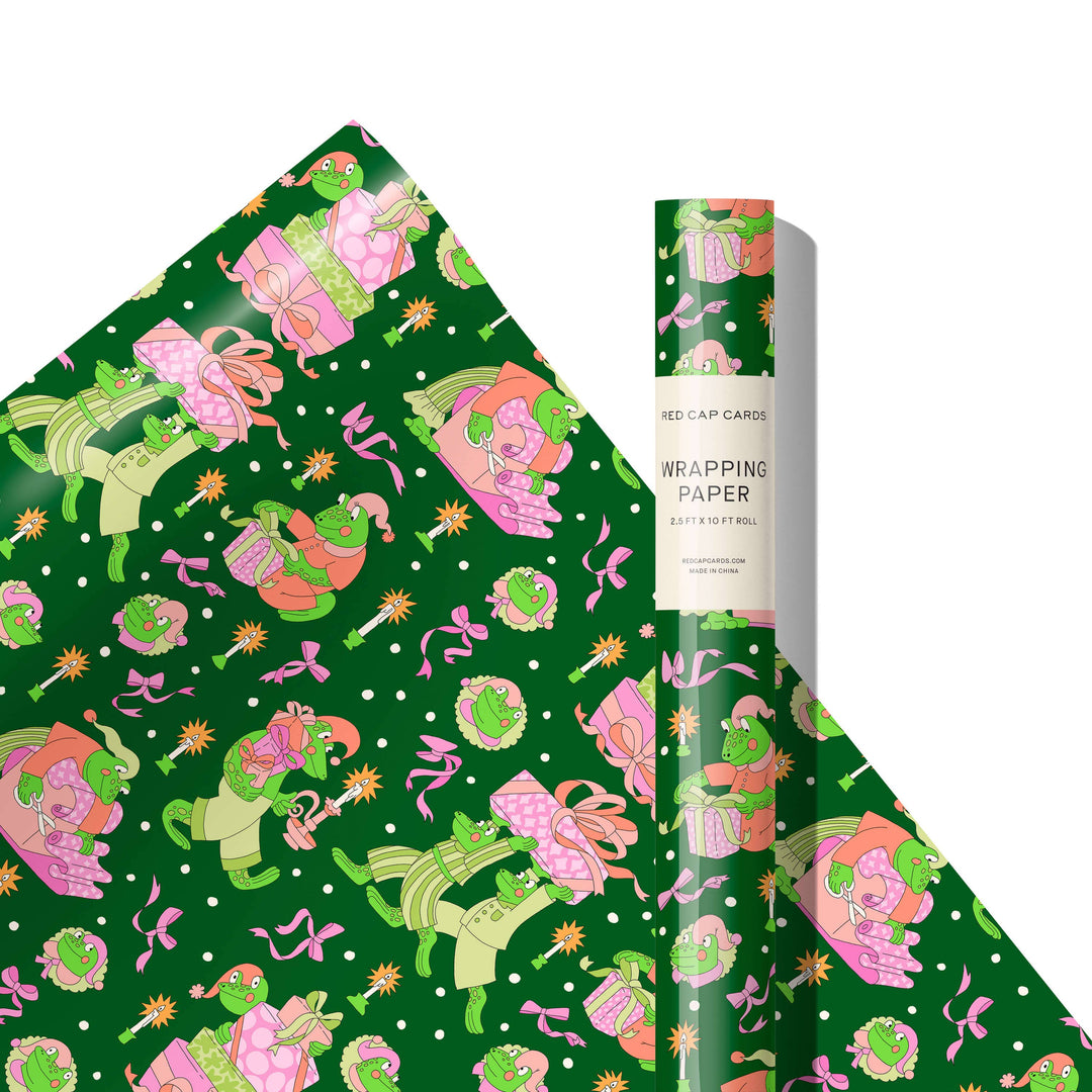 Frog Christmas Gift Wrap