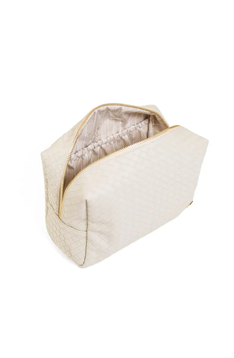 Woven Sand Cosmetic Bag