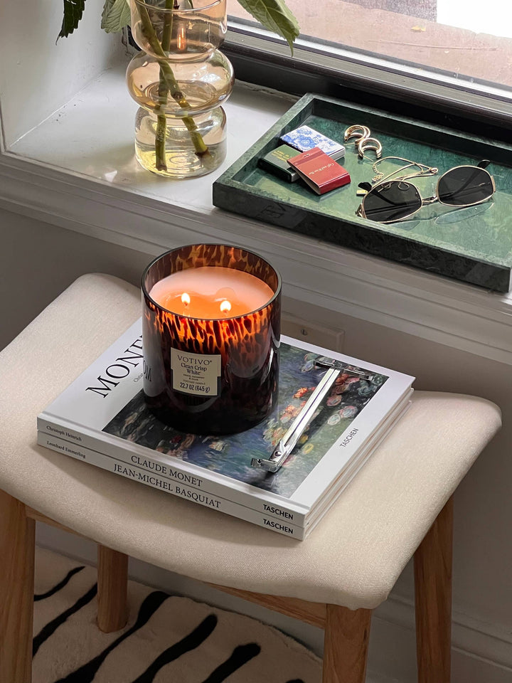 Clean Crisp White Tortoise Candle