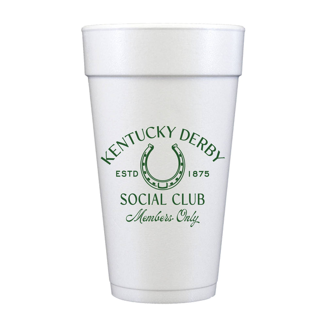 Kentucky Derby Social Club Foam Cups