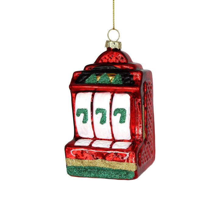 Slots Glass Holiday Ornament