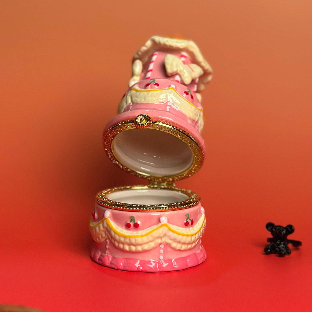 Pink Carousel Trinket Box