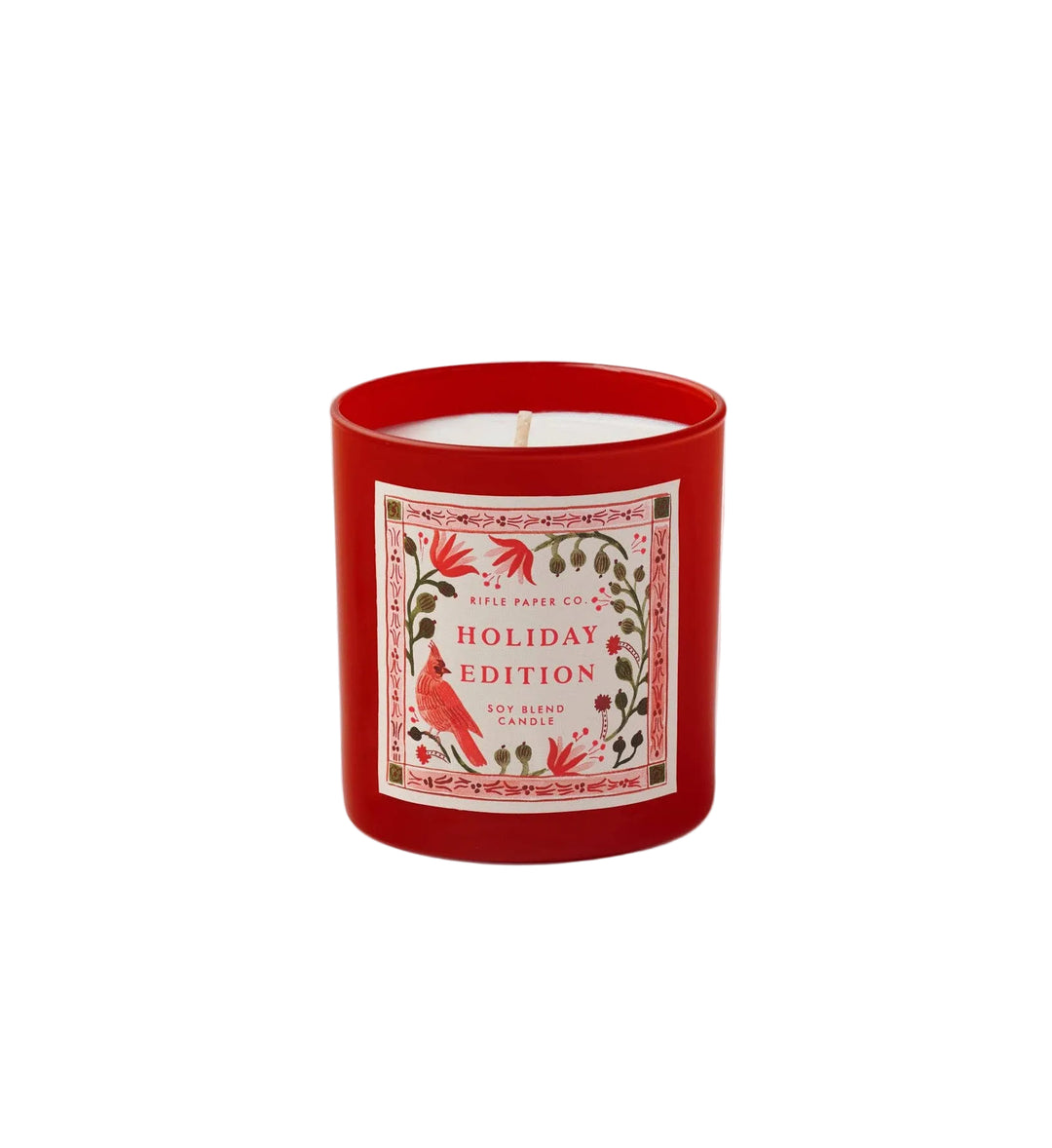 Cardinals Holiday Glass Candle
