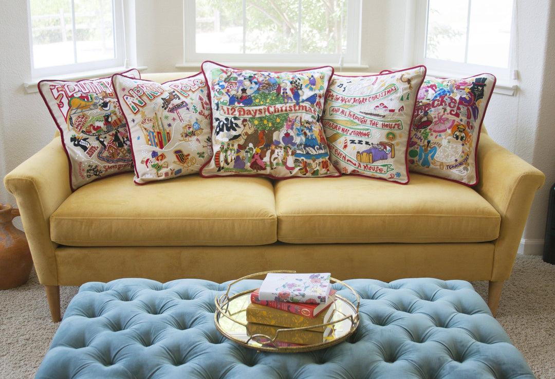 Nutcracker Hand-Embroidered Pillow