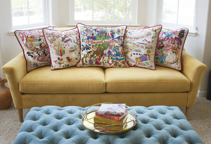 Nutcracker Hand-Embroidered Pillow
