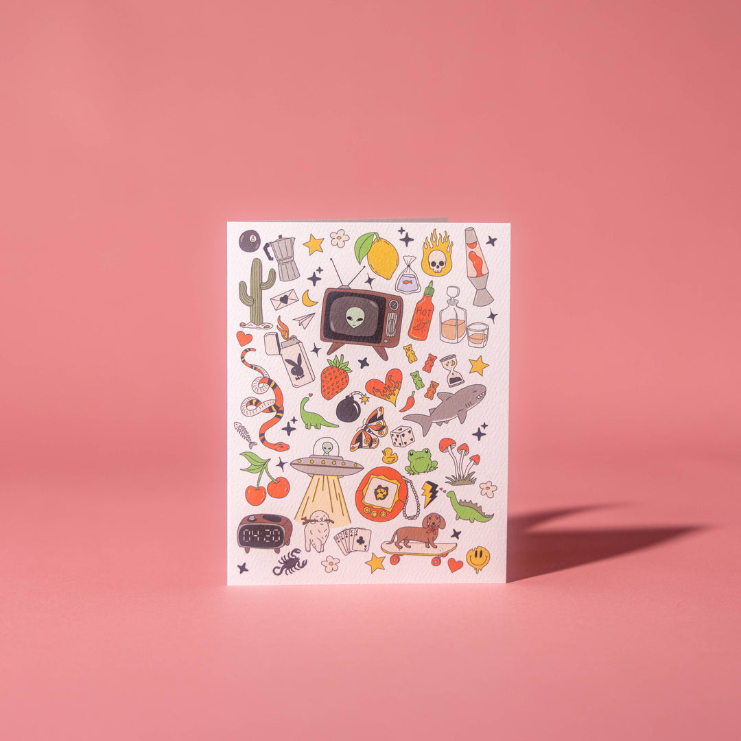 Retro Fun Illustrated Card