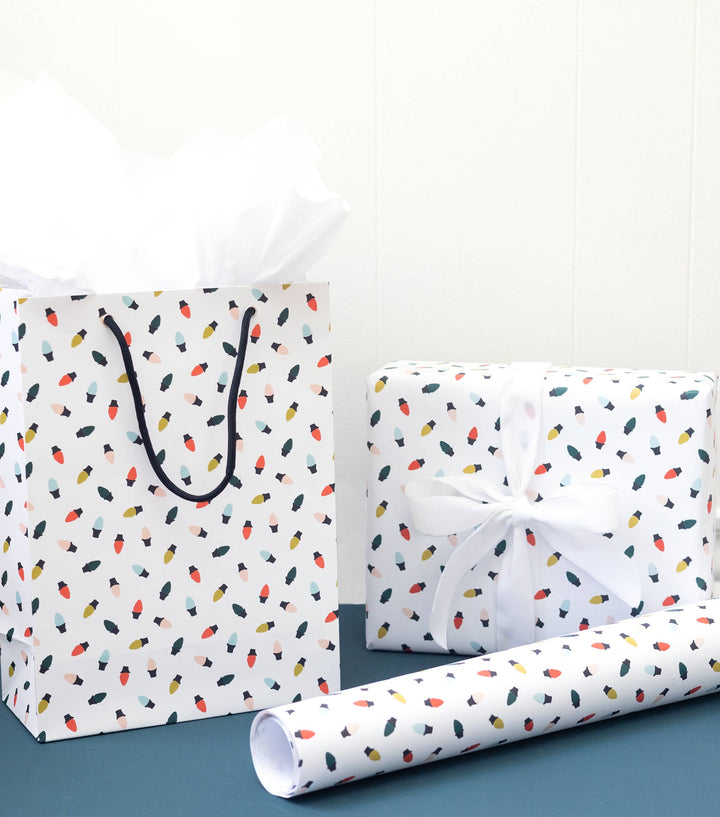 Holiday Lights Wrapping Paper Continuous Roll