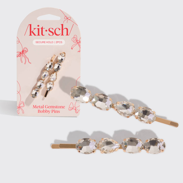 Holiday Gemstone Bobby Pins