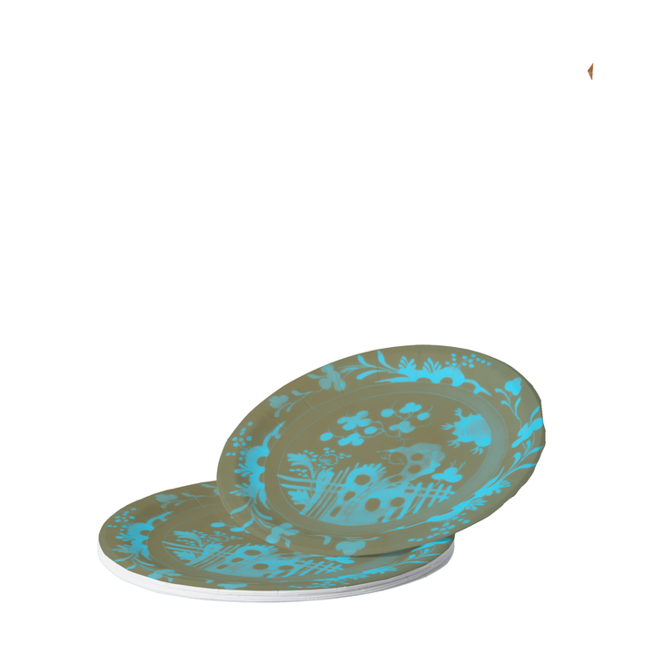 La Chinoiserie Teal Paper Plate