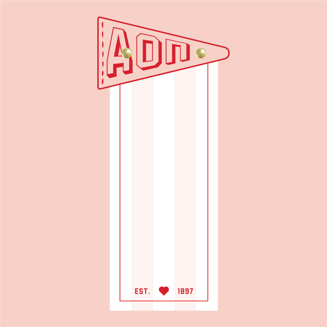 Pennant Flag Notepad: Alpha Chi Omega