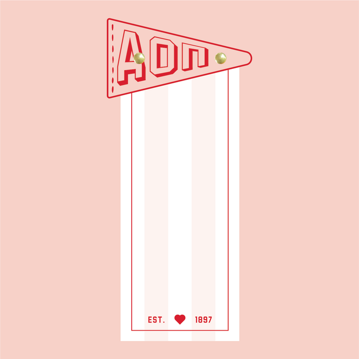 Pennant Flag Notepad: Alpha Delta Pi