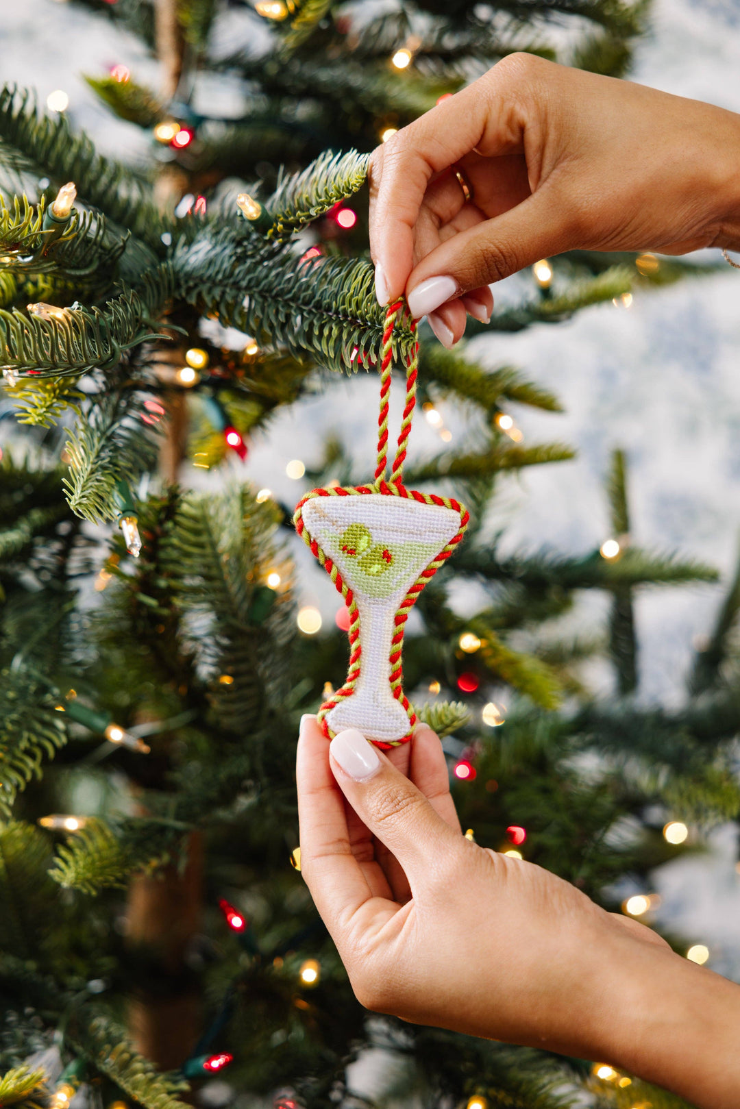 Dirty Martini Needlepoint Icon Ornament