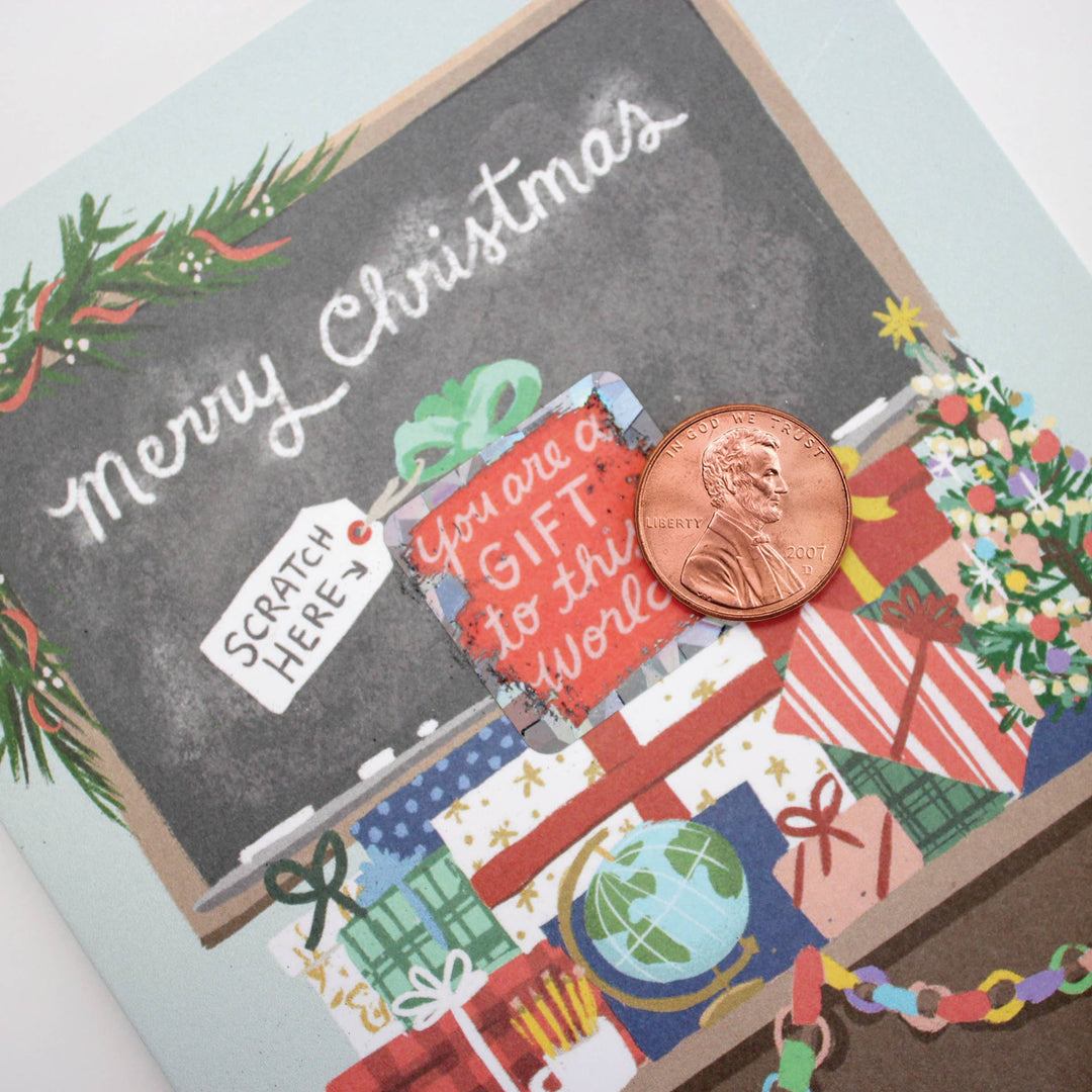 Scratch-off Teacher Christmas Card