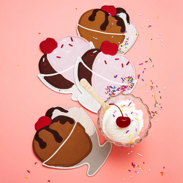 Ice cream Sundae Napkins - Set of 4