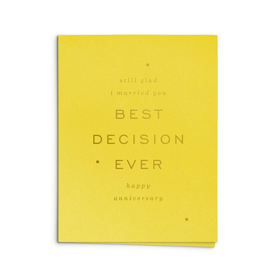 Best Decision Anniversary Card