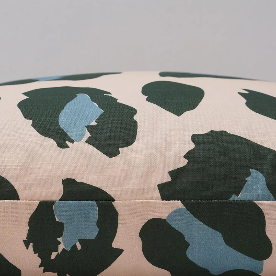 Leopold Green & Blue Leopard Spots Pillow