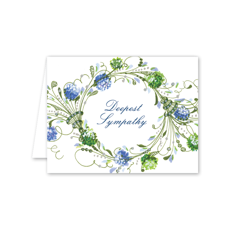 Hydrangea Wreath Sympathy Card