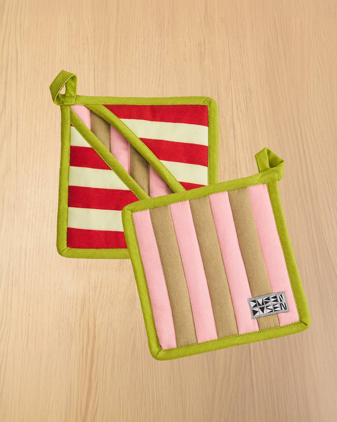 Ladybug Stripe Quilted Pot Holder