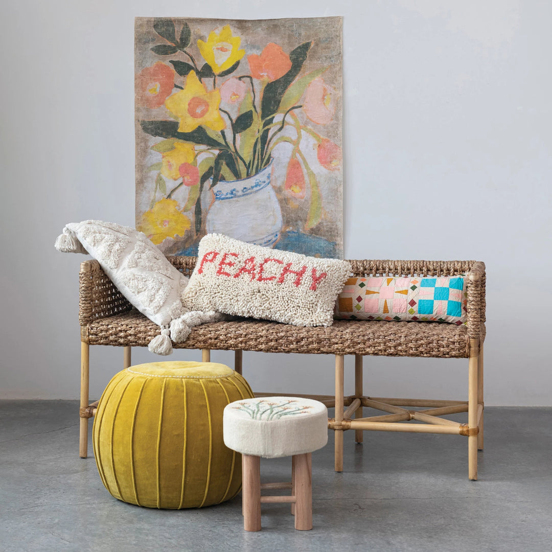 Wool & Cotton Punch Hook Lumbar Pillow