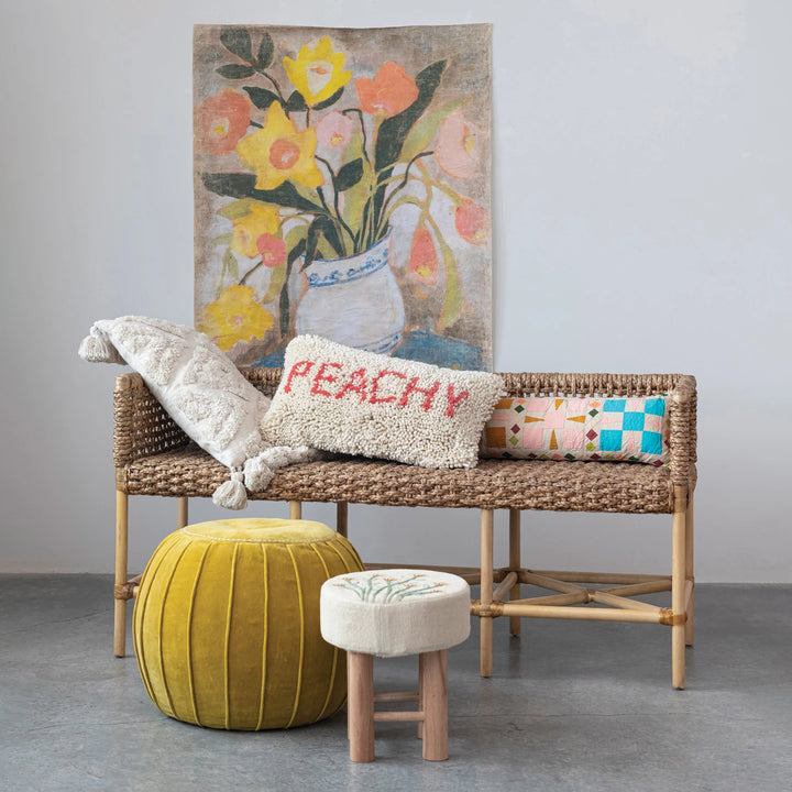Wool & Cotton Punch Hook Lumbar Pillow
