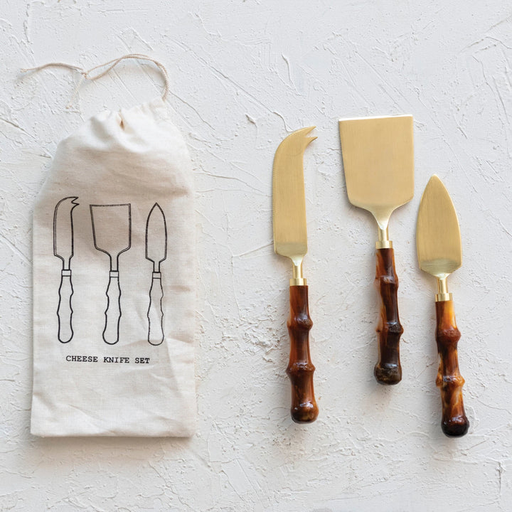 Stainless Steel & Resin Cheese Knives
