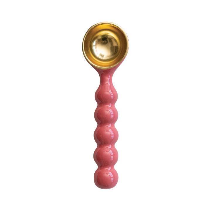 Pink Enameled Aluminum Ice Cream Scoop