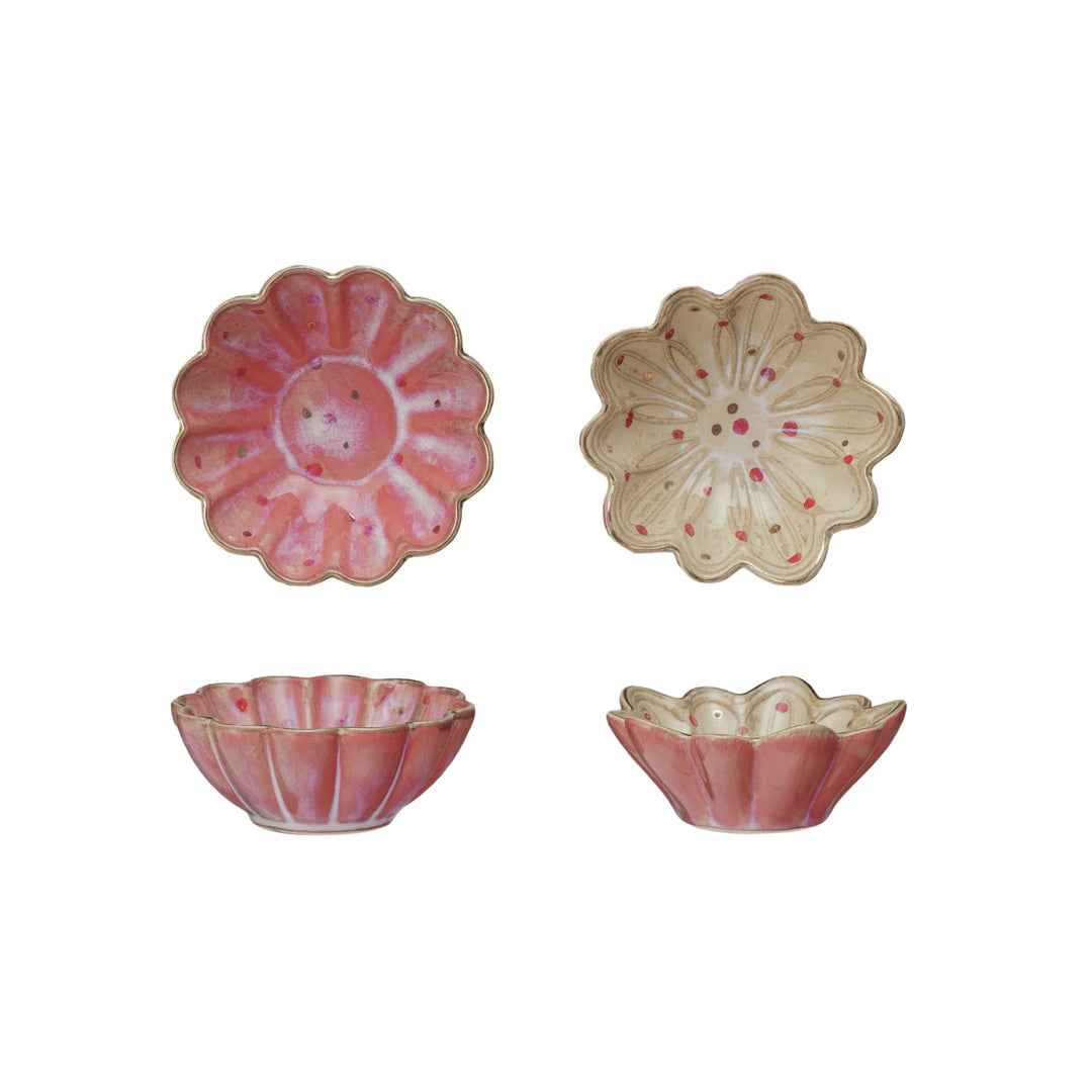 Flower Stoneware Dish