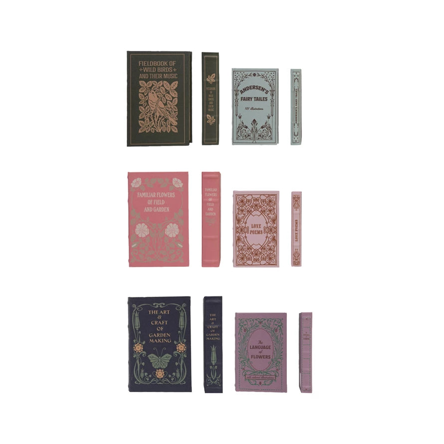Vintage Linen Book Storage Boxes
