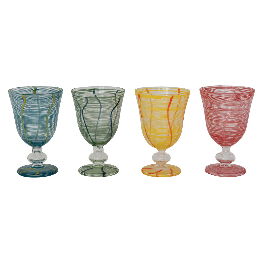 Stripes & Wave WIne Glass