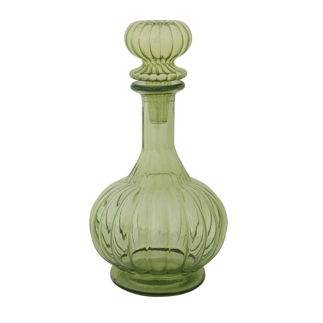 Glass Ribbed Decanter