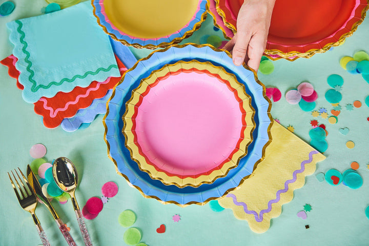 Rainbow Ric Rac Plates